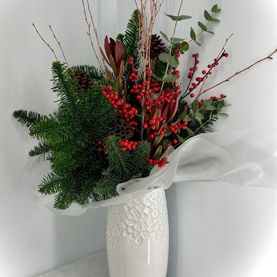 Festive Foliage Vase