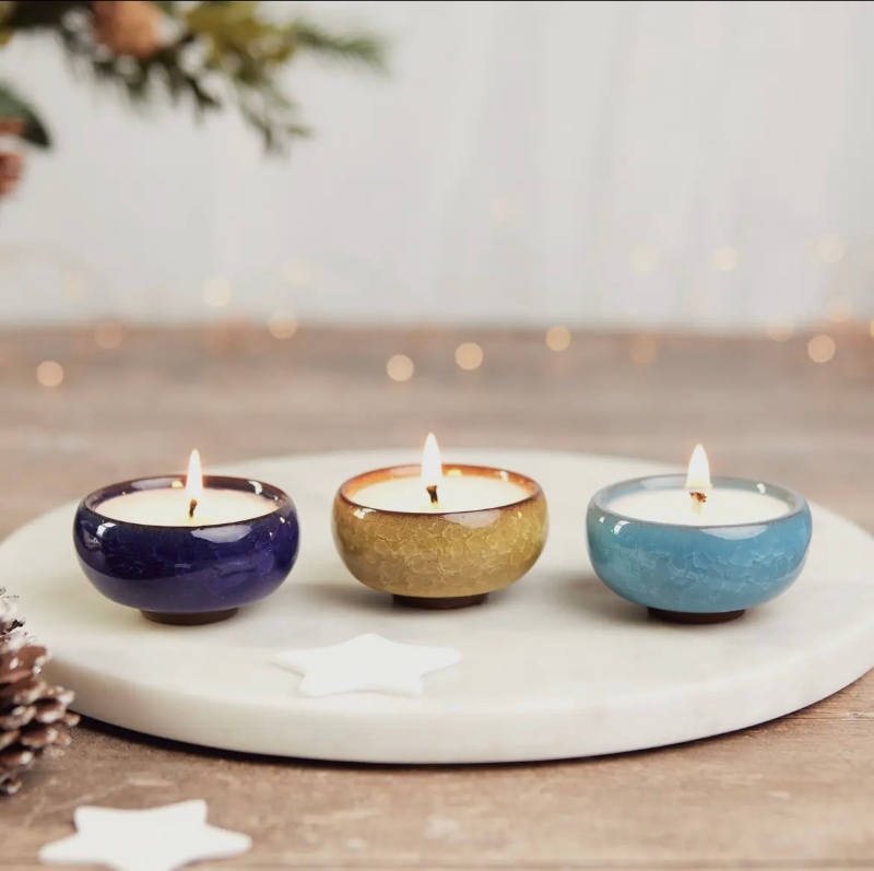 Starry Night Ceramic Tea Light Cracker