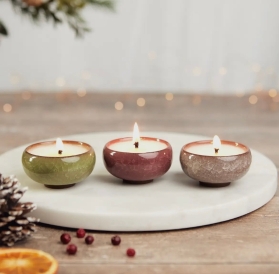 Christmas Spice Ceramic Tea Light Cracker