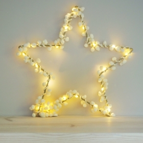 Pom Pom Fairy Light Star